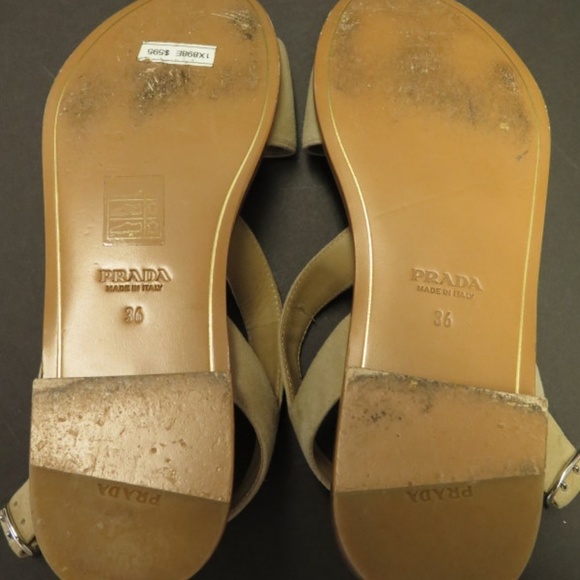 Prada Sandal Beige Suede Size 36 - Picture 4 of 4